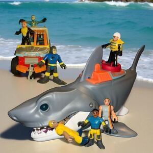 Fisher-Price Imaginext Mega Bite Shark & Jeep & Diver Figures